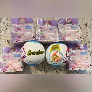 Lot of 5 Real Littles Shoes & 2 Mini Brands Sneakers